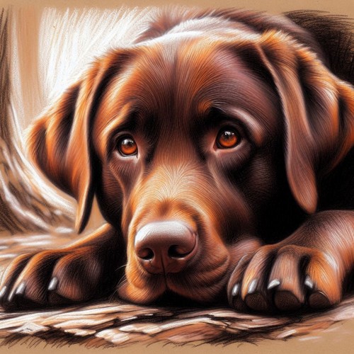 Chocolate labrador cross - labrador,