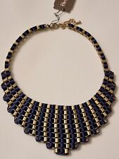 PHASE EIGHT Gold & Electric Blue Chainmail Style Necklace BNWT 
