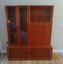 G PLAN TEAK ENTERTAINMENT SIDEBOARD WALL UNIT WITH DRINKS CABINET