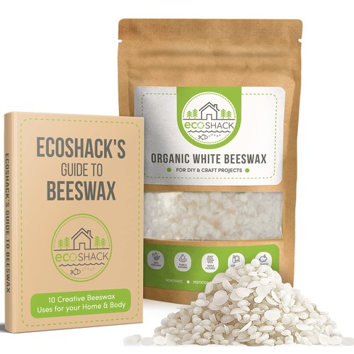 Ecoshack organic white beeswax - white,
