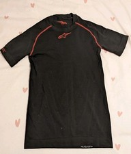 Alpinestars Ride Tech V2 Motorcycle Top Short Sleeve Summer Base Layer Black Red