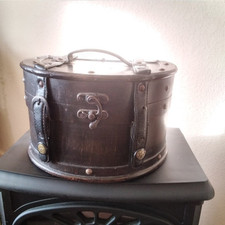 Antique Semi Circular Storage/luggage Wooden Box