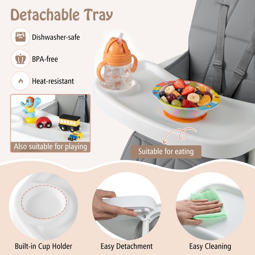 Collapsible high chair - collapsible,