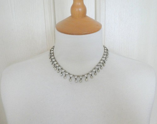 Antique paste riviere - paste, necklace