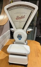 Vintage Berkel of London Shop Scales with a White Enamel Finnish
