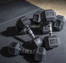 Hex Dumbbells Weights, Sport Gym Rubber Encased 2kg to 30kg, Sold in Pairs