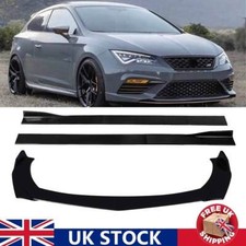 For Seat Leon MK2 MK3 Side Skirt + Front Bumper Lip Spoiler Splitter Body Kit UO