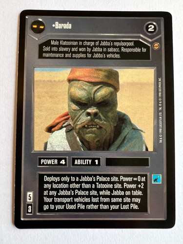 Star wars ccg - star, jabba's