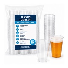 Plastic tumblers half pint - plastic,