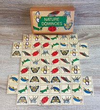 Wooden Dominoes Nature Dominoes 28 Piece Wooden Insect Dominoes In Box With Lid