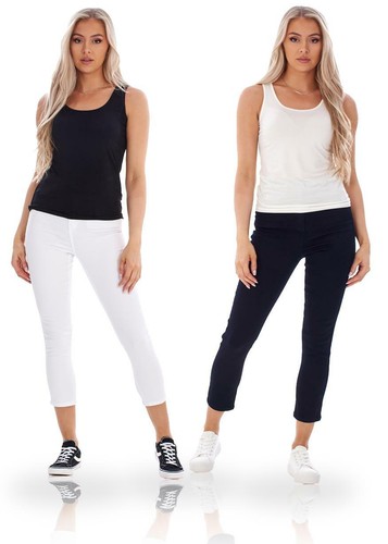 Ladies denim crop capri - 3/4,