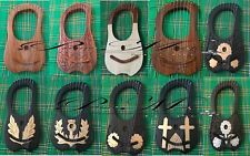 LYRA HARP 10 METAL STRINGS ROSEWOOD HAND ENGRAVED /LYRE HARP VARIOUS DESIGNS