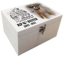 Pet dog wooden urn, Cremation