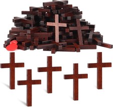 72 Pcs Small Wooden Crosses