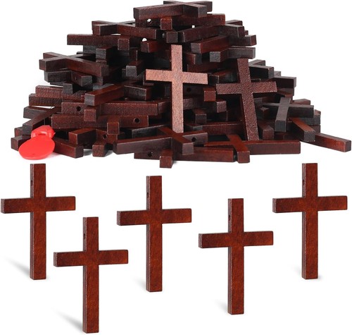 Pcs small wooden crosses - pcs,