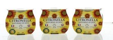 Set of 3 Glass Jars Citronella