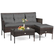 3 Seater Rattan Garden Corner