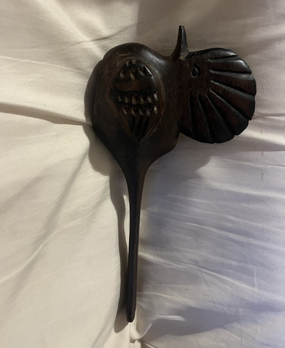 Hand carved wooden - hand, bird
