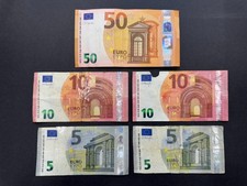 Damaged Euros Banknote Set (5) LOT: 0211-980