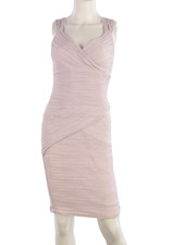 Wolford Dress Mini Bodycon Stretch Pale Pink Wrap Strappy Sexy Going Out Size XS