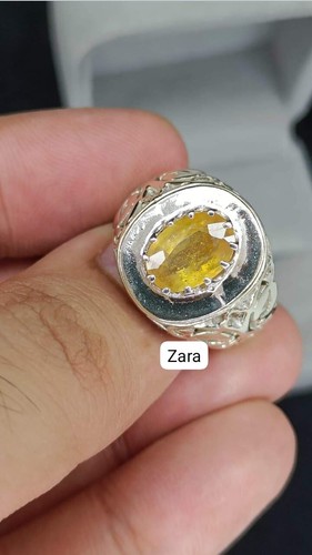 Men natural yellow sapphire - ,