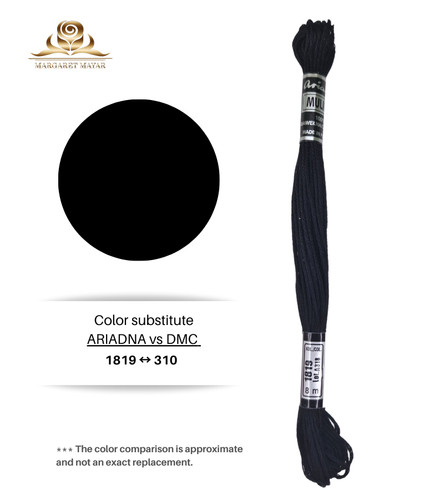 Black embroidery floss - black,,