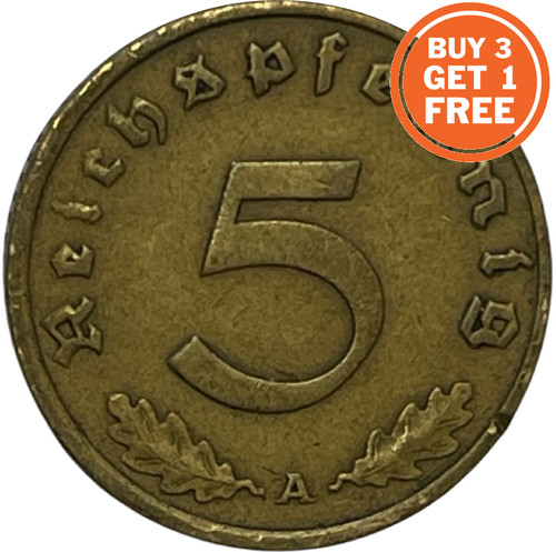 German reichspfennig from - 5,