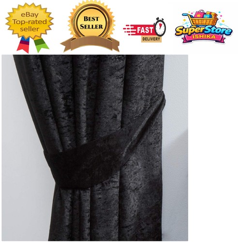 Luxurious crushed velvet black - luxurious,
