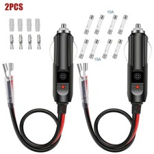2Pack 12V 15A Fused Car