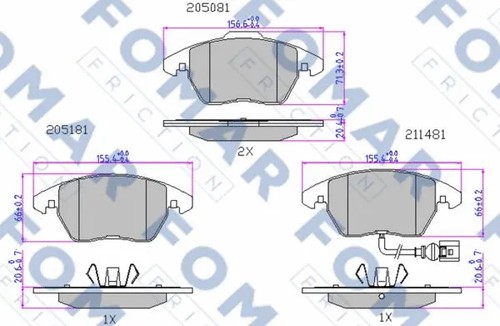 Front brake pad - pad, disc