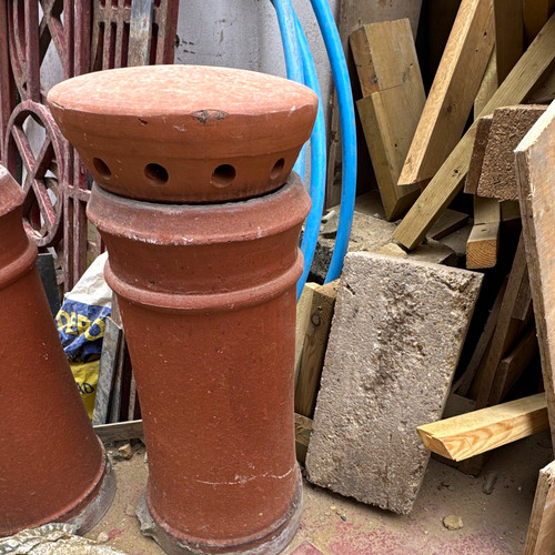 Red terracotta chimney - terracotta,