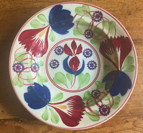 Antique spongeware soup - antique,