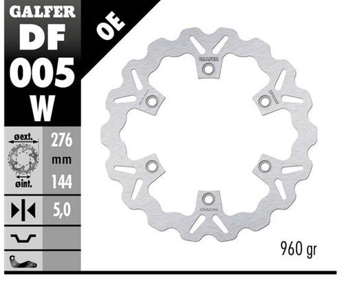Galfer wave brake disc 276x5mm - brake,