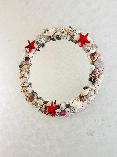 Handmade shell wall mirror - handmade,