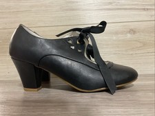 Black Lace Up Victorian Era