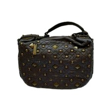 DKNY Brown Studded Detail Leather Shoulder Bag | Free Towel Gift  2010 Edition