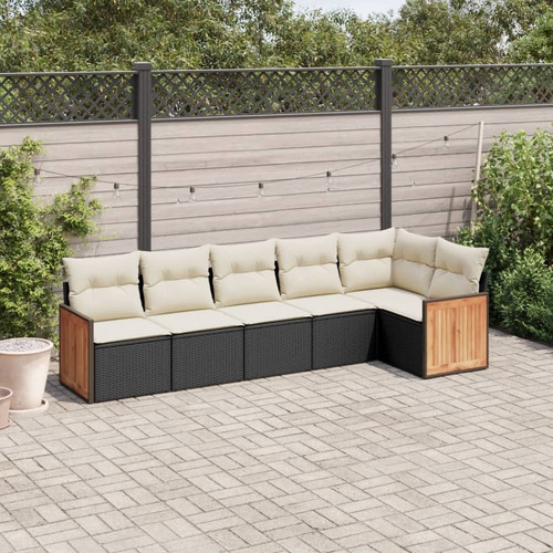 Garden sofa set - black,, cream