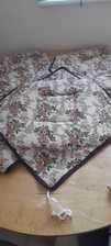 Rare Set of 4 Vintage Seat Pads for Ercol Style etc Dining Chairs  Reversible 