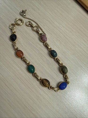 Vintage multicolor scarab - vintage,