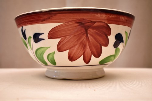Antique spongeware bowl - antique,