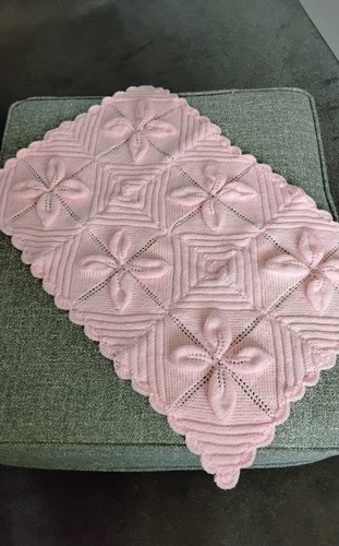 Hand knitted pink - hand, blanket