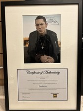 Eminem Signed Photo – Authentic Autograph w/ COA | Professionally Framed | Rare