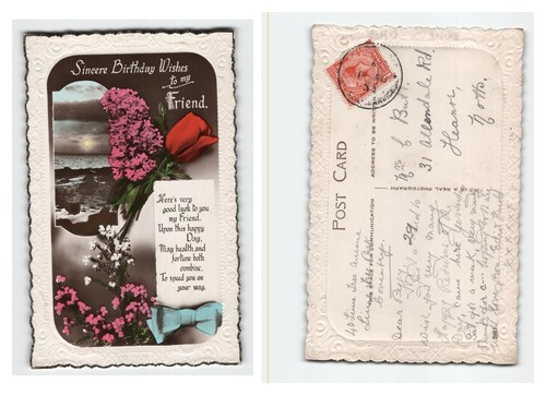 Postcard sincere birthday - postcard,