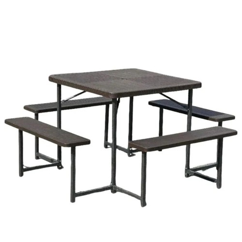 Square picnic table - picnic, set