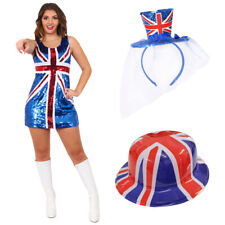 LADIES UNION JACK SEQUIN DRESS