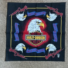 Official Harley Davidson Motor Cycles Bandana Handerchief Made In USA VTG