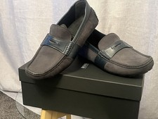 Hugo Boss Mercedes F1 Driving Shoe Blue Suede Boxed Pre Owned UK9