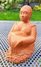 Karen Mander Hand Crafted Terracotta Domnu Goddess of Water Figure Signed E471