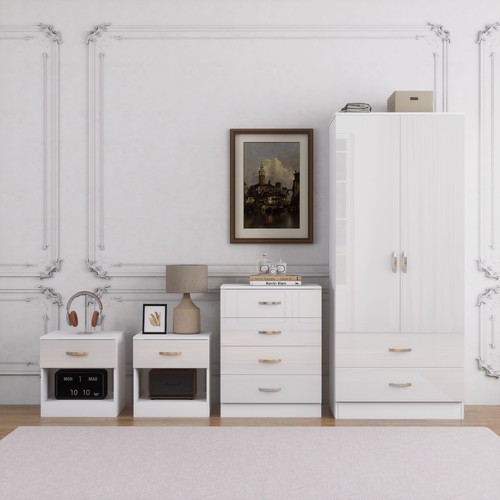 Piece high gloss bedroom - piece,