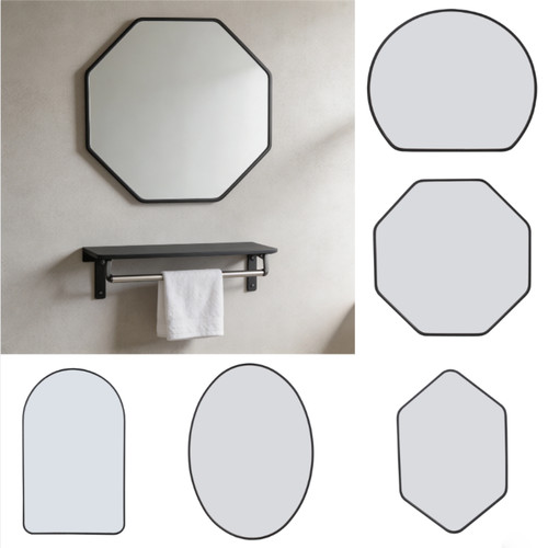 Bathroom wall mirror black - mirror,